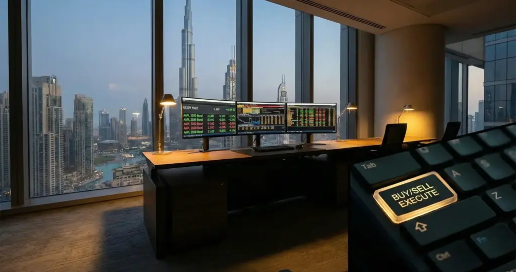 Trading global government and corporate bonds on PhillipCapital DIFC platform.